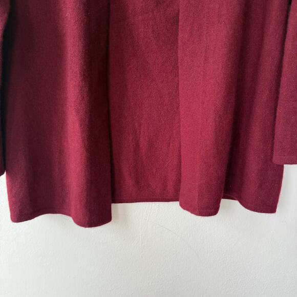 Cashmere NEW! Charter Club Luxury Burgundy size XS Open Cardigan - Picture 5 of 8